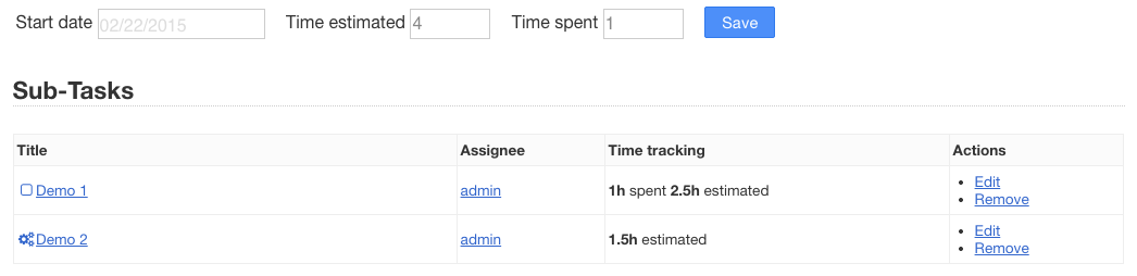 Subtask Time Tracking